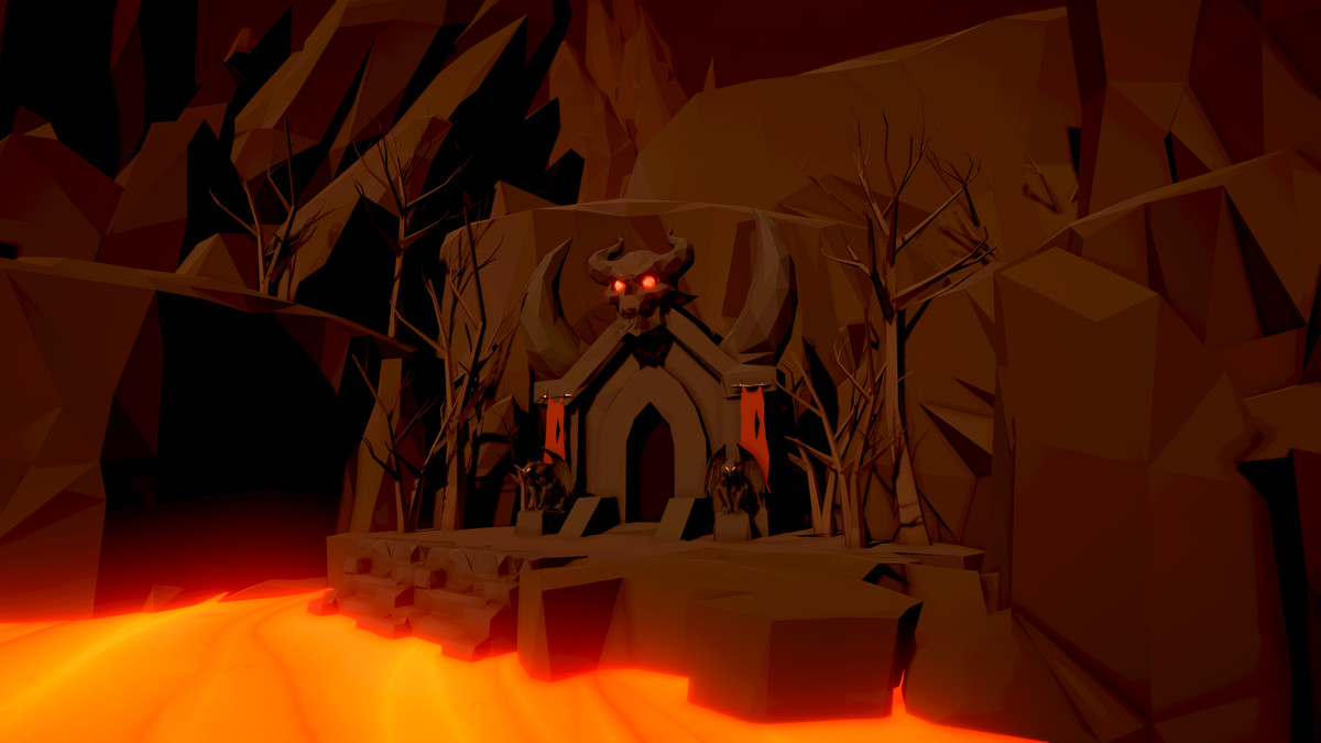 Dark Infernal Fortress - Low Poly