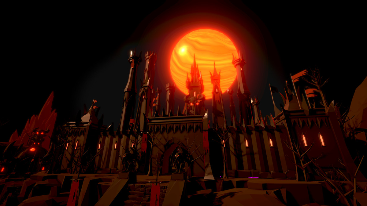 Dark Infernal Fortress - Low Poly