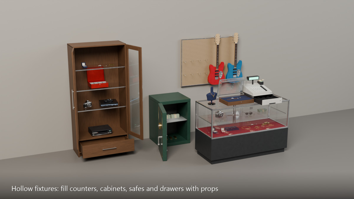 Pawn Shop Kit: Interactive Props & Modular Room
