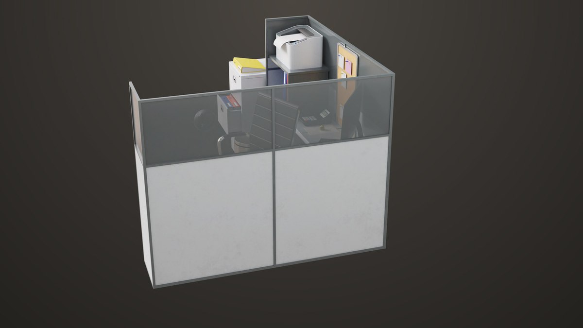 Office Desk Props Single Mat URP HDRP Textures