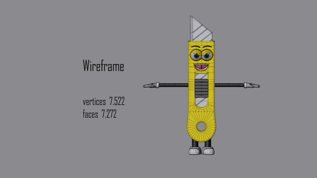 Cartoon characters construction tools