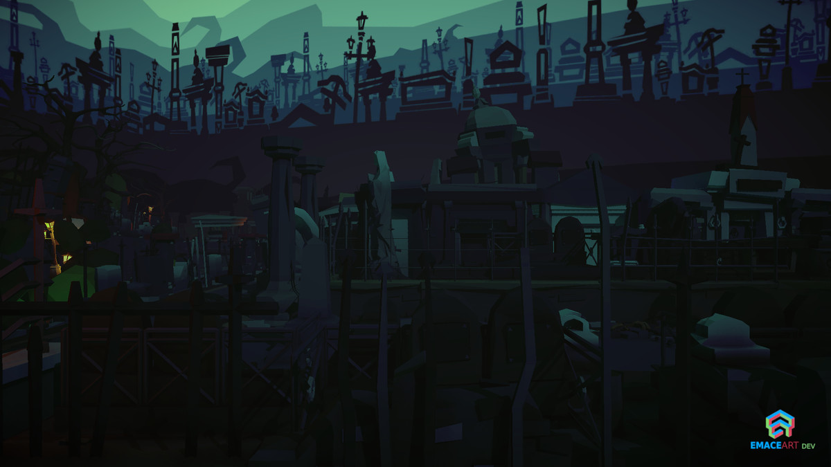 NecroPOLY - Low Poly Cemetery Kit — FREE - Dark Corners