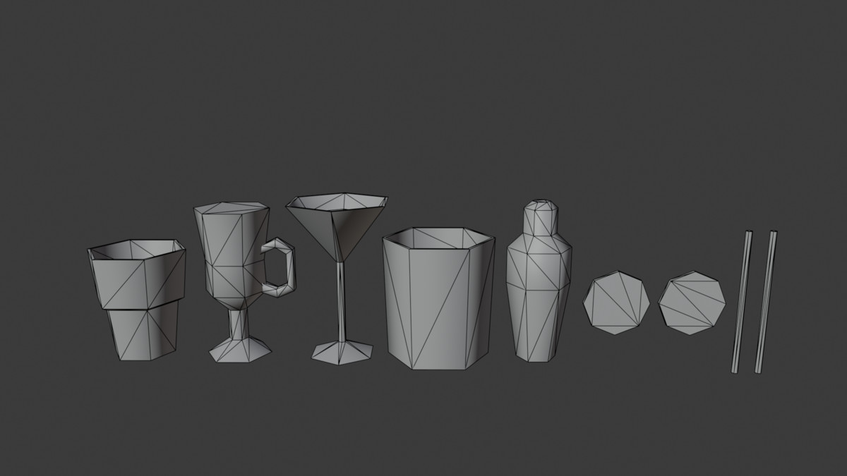 PSX Bar Drinks & Cocktails Pack – 64 Props