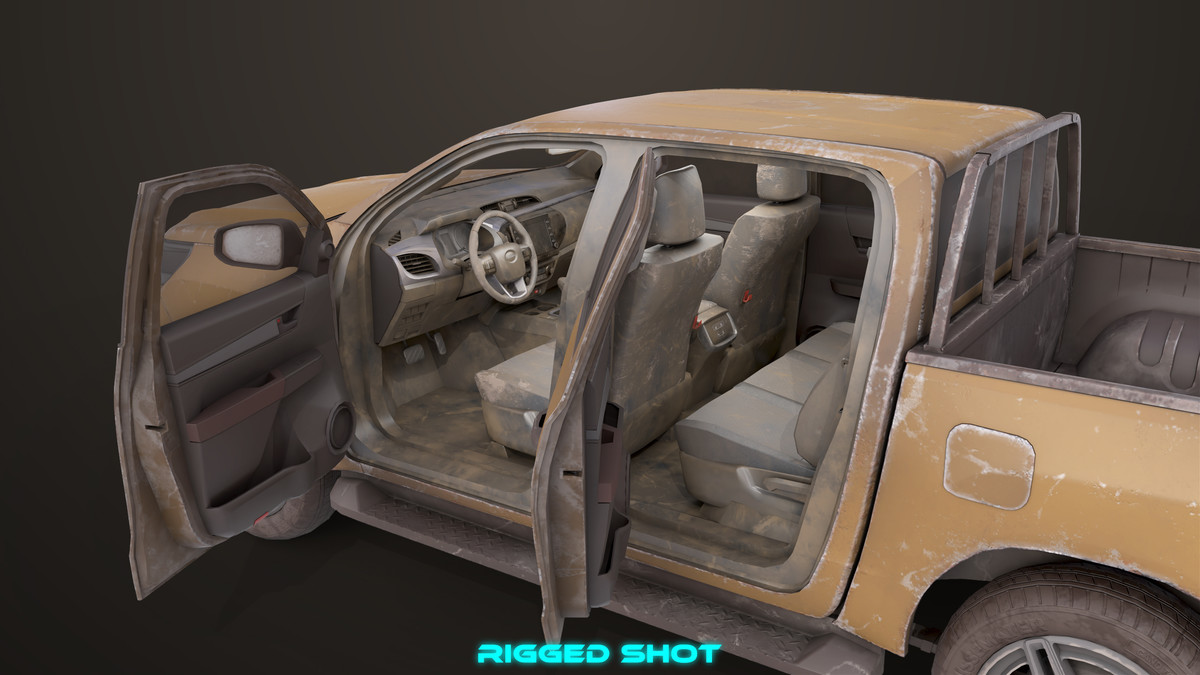 Pickup Truck 04 Brown Dusty URP HDRP Textures