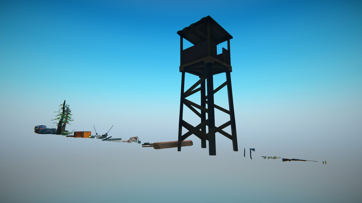 Polygonal Hunters Hideout Spot Asset Package