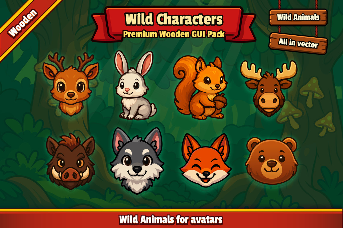 Mystic Realm - Wooden GUI Pack