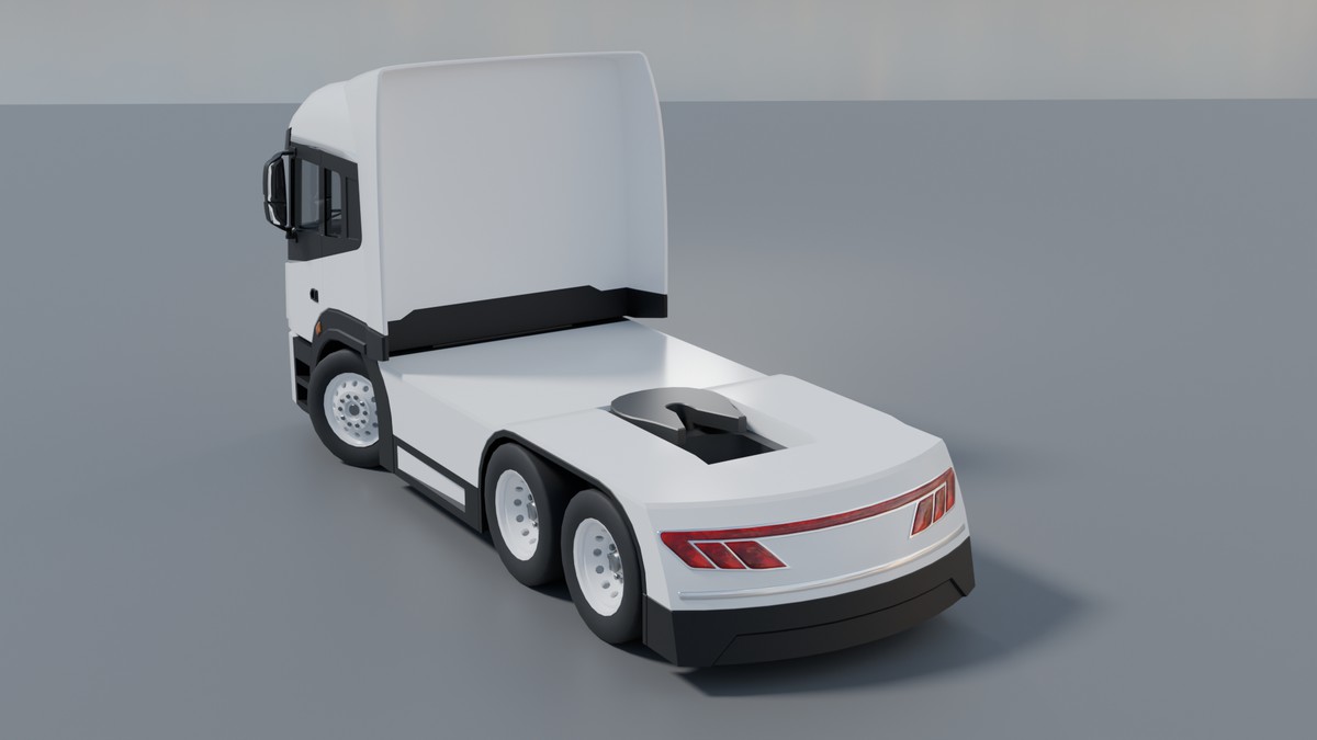 EV Semi Truck Vehicle Pack – Modular Trailer, With Interior & Openable Doors