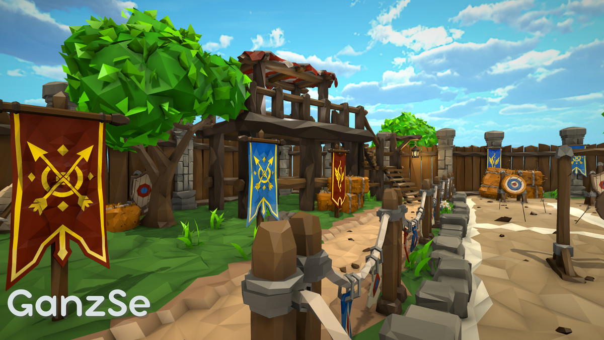 GanzSe Archery Range - Modular Low Poly Environment