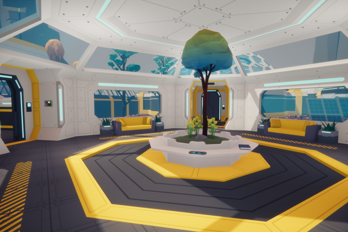 Low Poly Sci-Fi Planet Base - Space Station