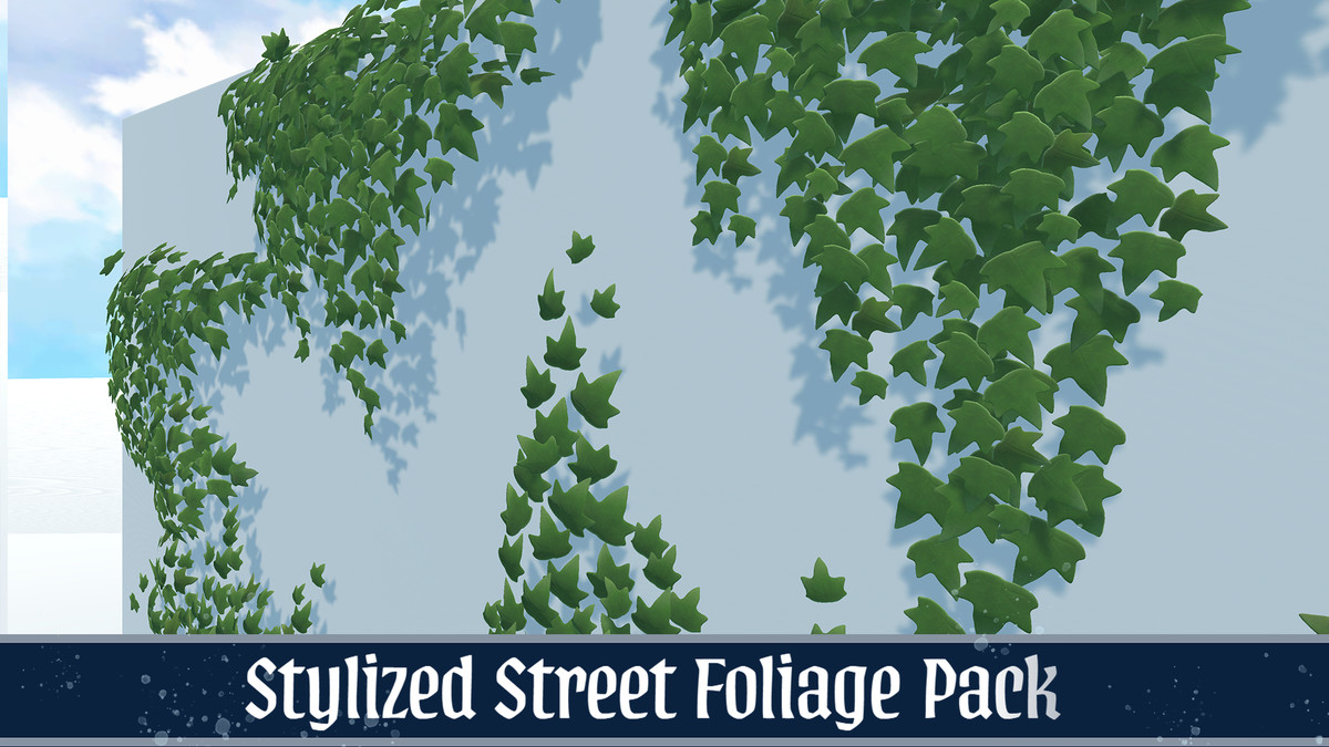 Stylized Street Plants Flowers Ivy Vines Pack