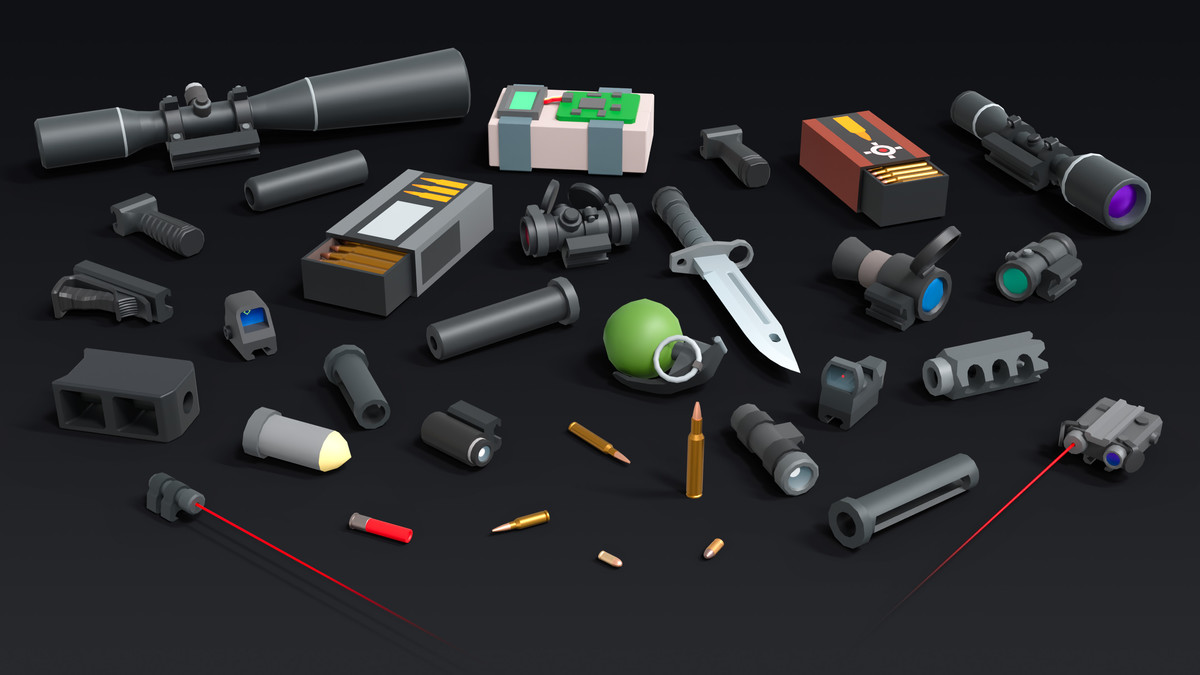 Weapons Mini - Low Poly Asset Pack