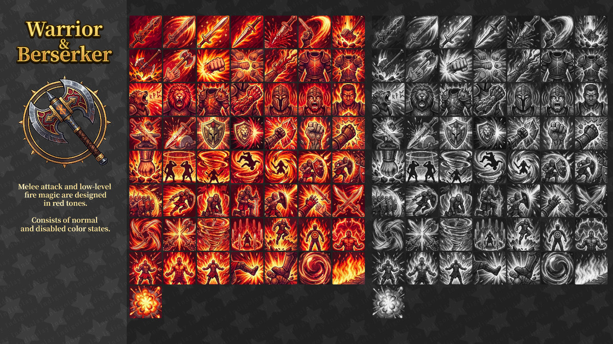 Pixel Skill Icons & Book UI Kit