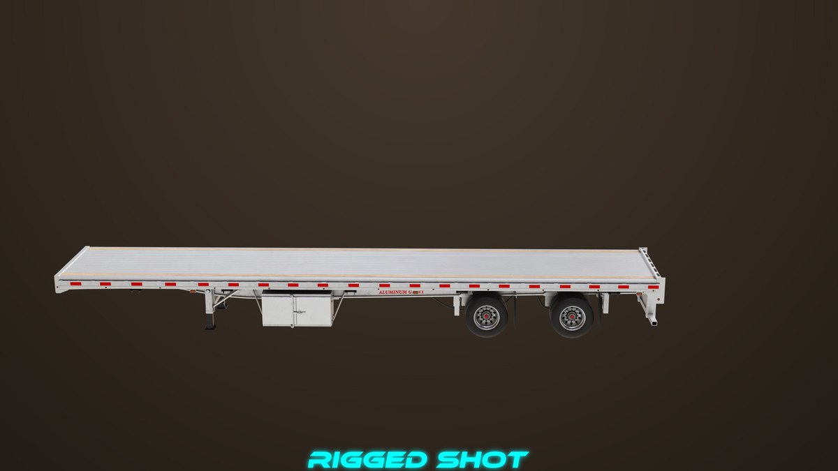 Flat Bed Trailer 05 Heavy Truck URP HDRP Textures