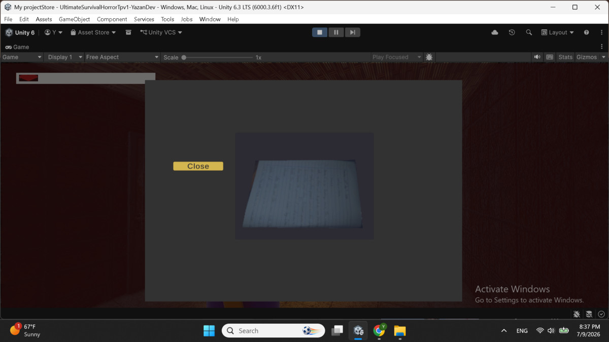 Ultimate Survival Horror Cinematic Third-Person Template