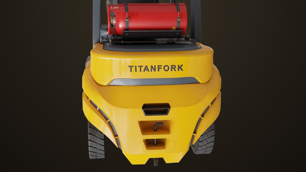 Forklift Truck 02 Yellow URP HDRP Textures