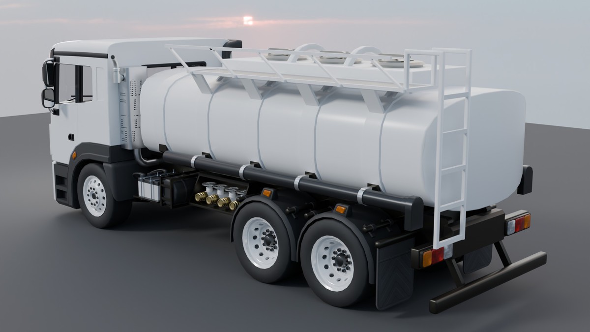 Modular Tanker Truck – Game Ready PBR Vehicle with Interior, UI Dashboard