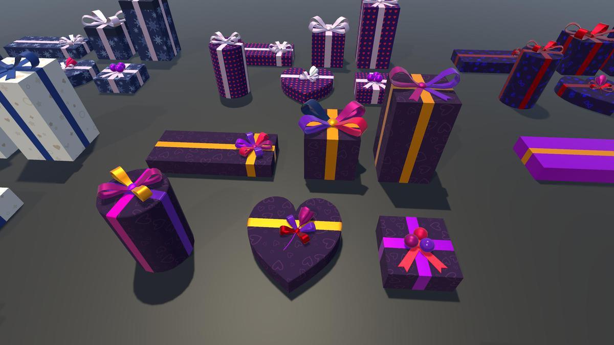 Gift Boxes with Magical Shader (Burn & Reveal)