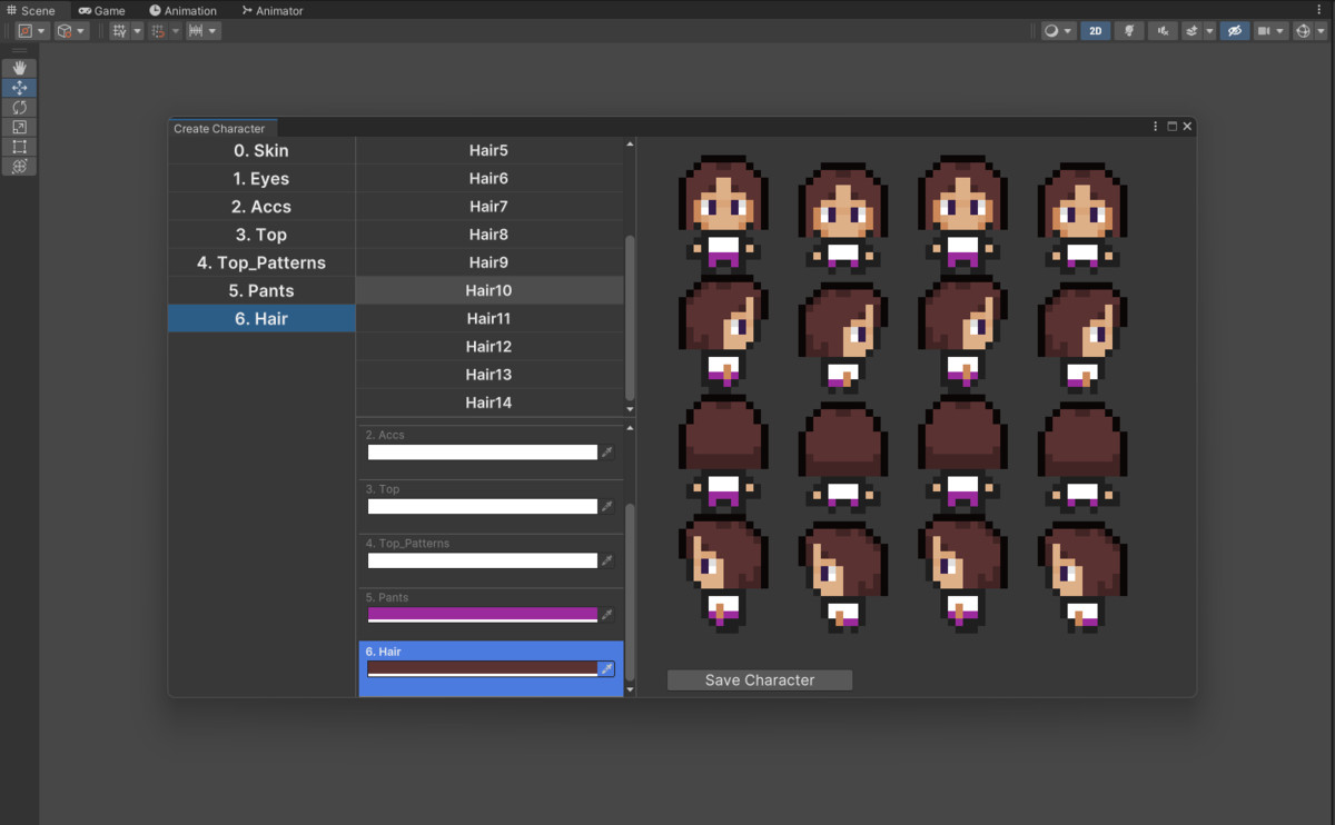 16*16 Pixel Character Maker