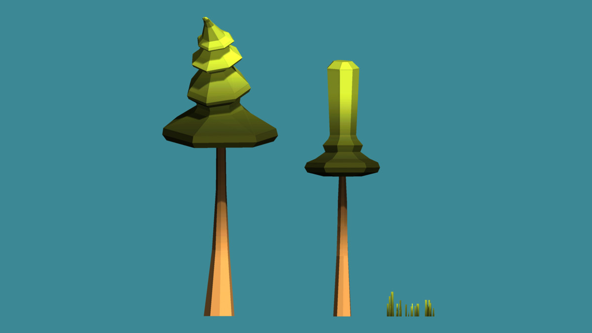 Low Poly Stylized Tiny Forest