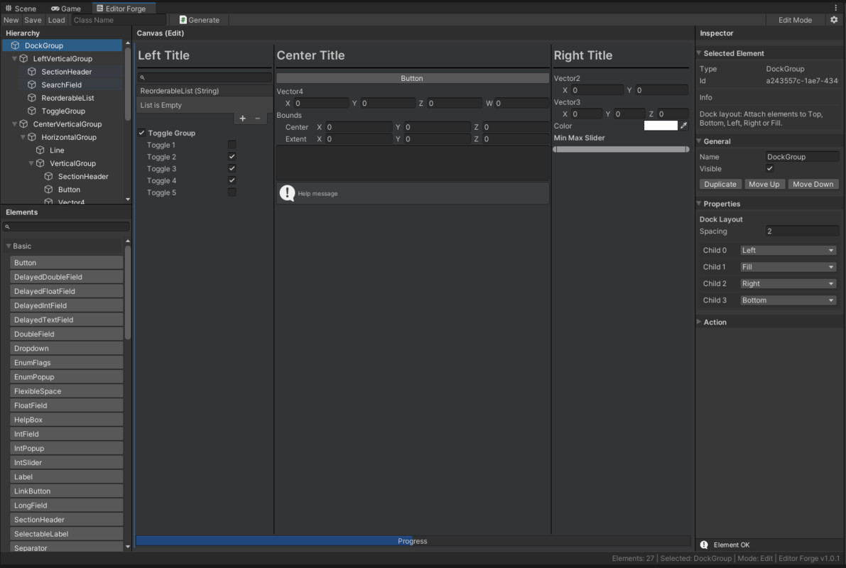 Editor Forge - No-Code Editor Window Builder & Code Generator
