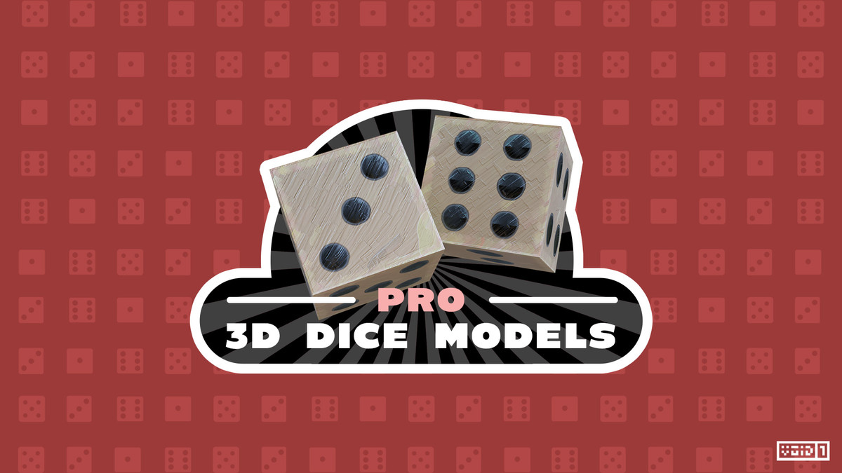Rounded 3D Dice Models PRO