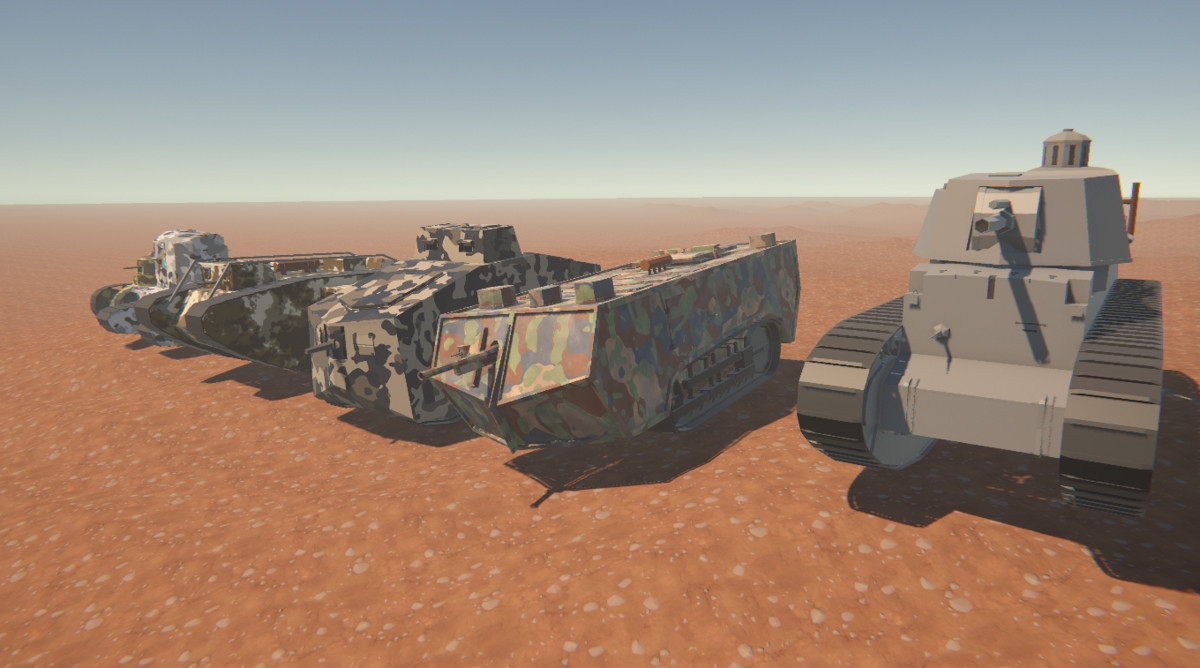 WW1 Lowpoly Tank Asset Pack