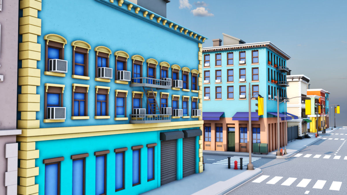 Modular Stylized Cartoon City Pack [Desktop & Mobile]