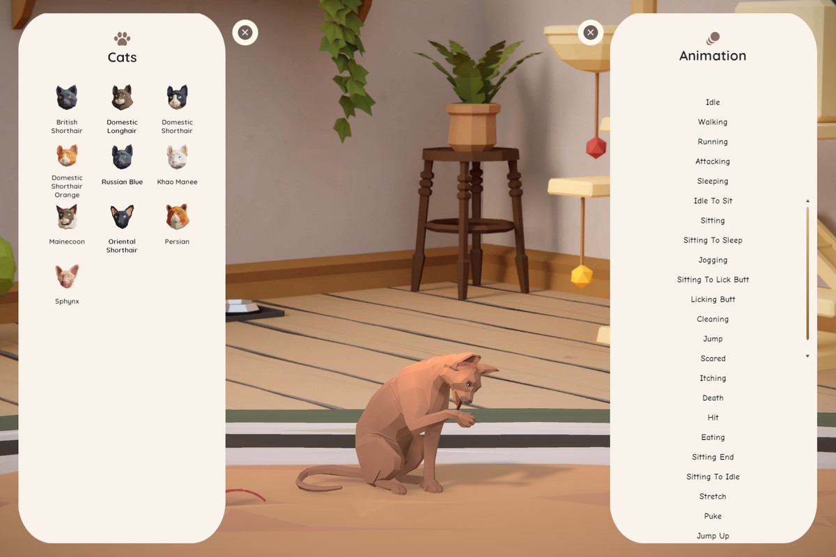 Low Poly Animated Cats