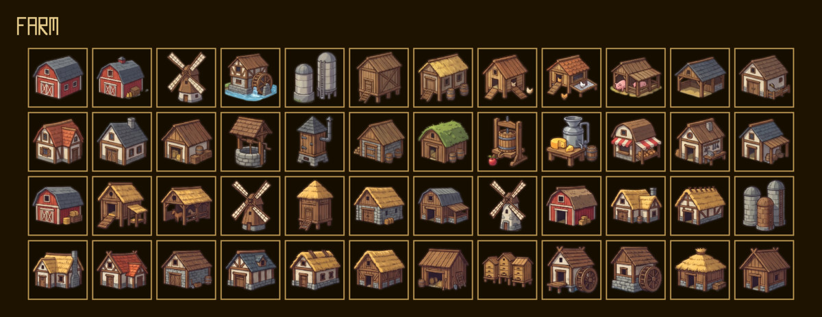 1230 Building Icons – Mega RPG Building Pack