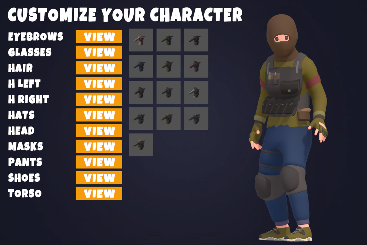Customizable 3D Military Characters Bundle
