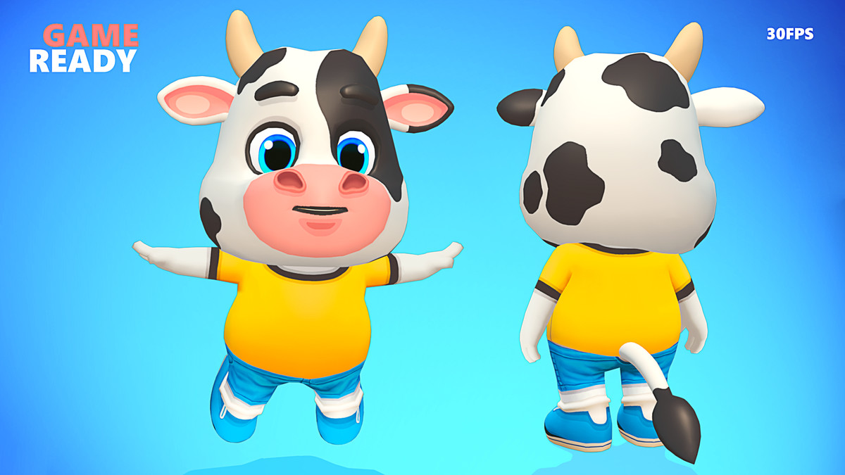 Cow Bull Oxen Animated