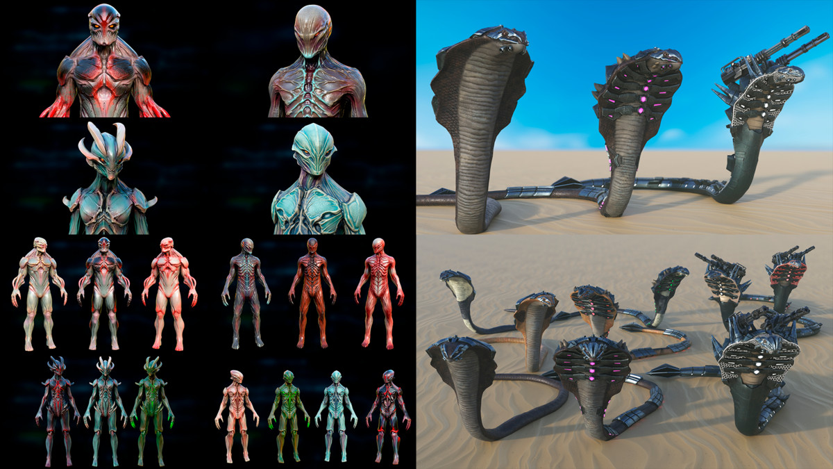Sci-Fi Cobras and Aliens Collection