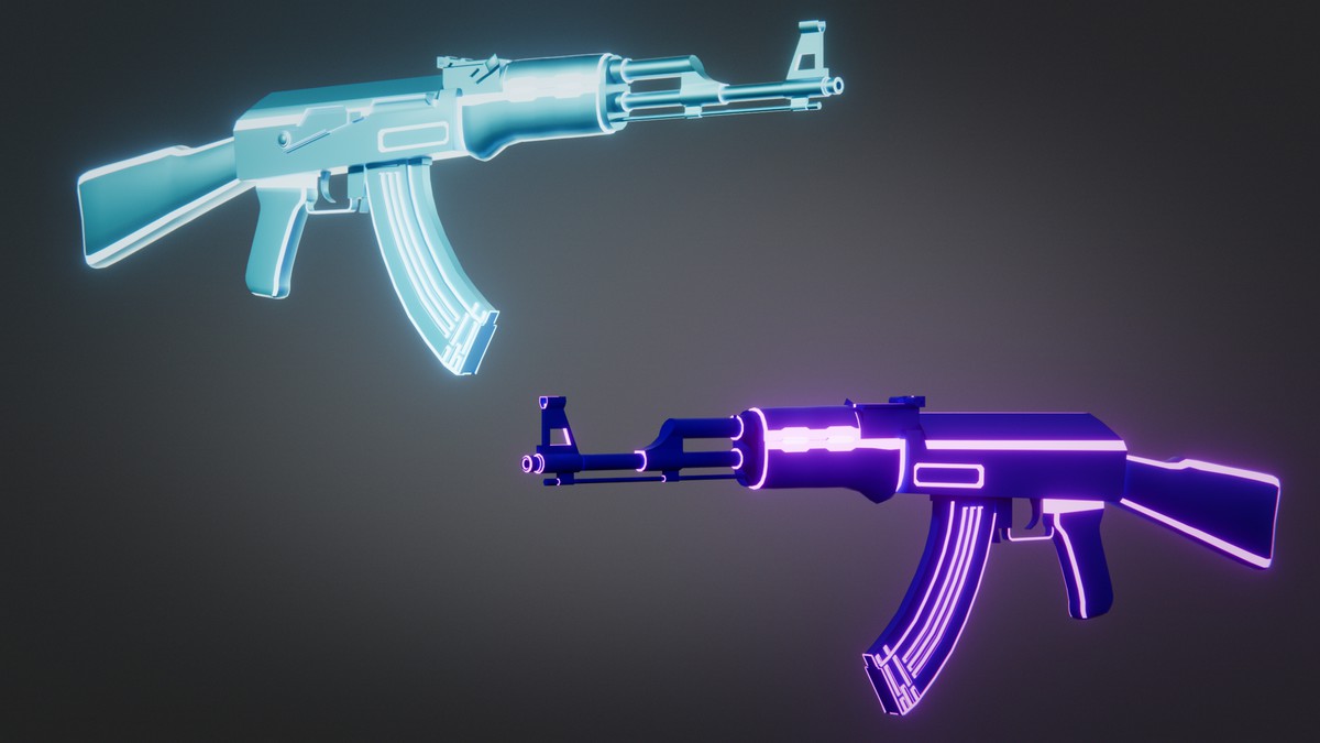 Weapon Sci-fi Glow Skins Pack — 345 Variations