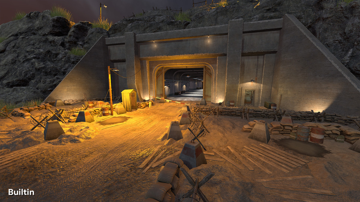 WW2 & Cold War Modular Military Bunker Entrance, Tunnel and Checkpoint