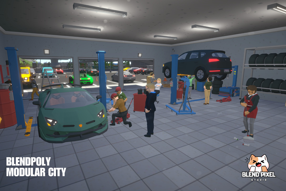 BlendPoly Modular City - Low Poly Assets