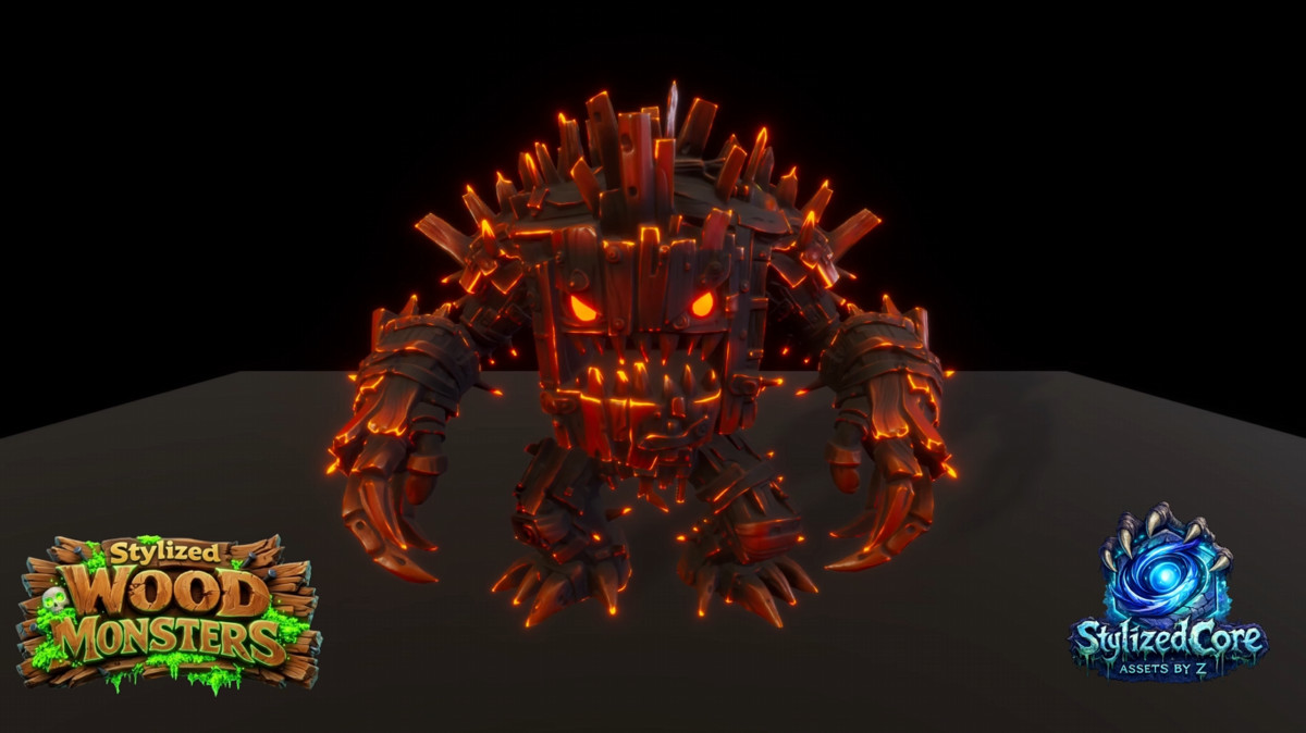 Wood Monsters Pack 1 – 4 Stylized Animated Creatures (LOD + Skins)
