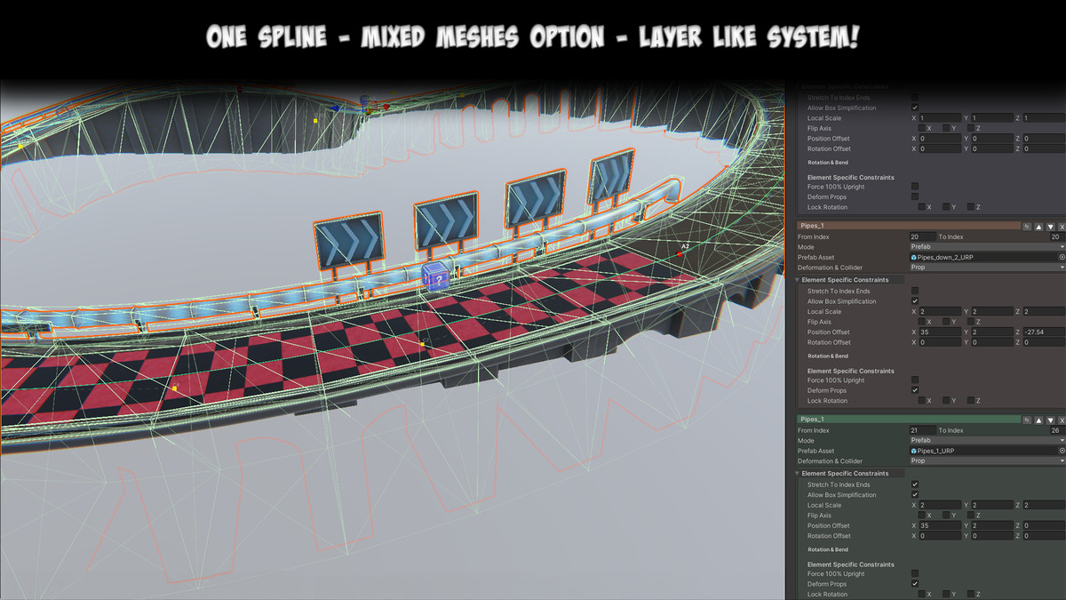 EasyLine - Spline Mesh Deformer with layer system