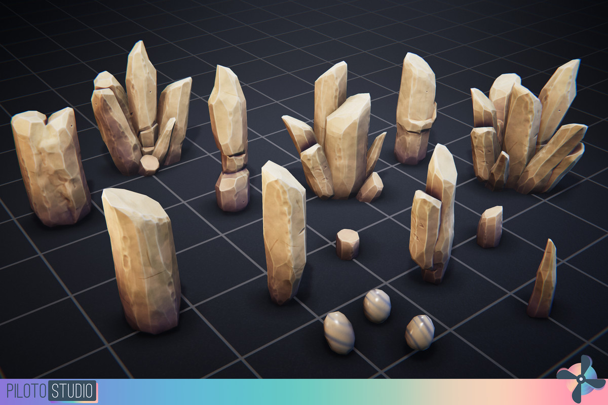 Stylized Crystals and Gems Megapack