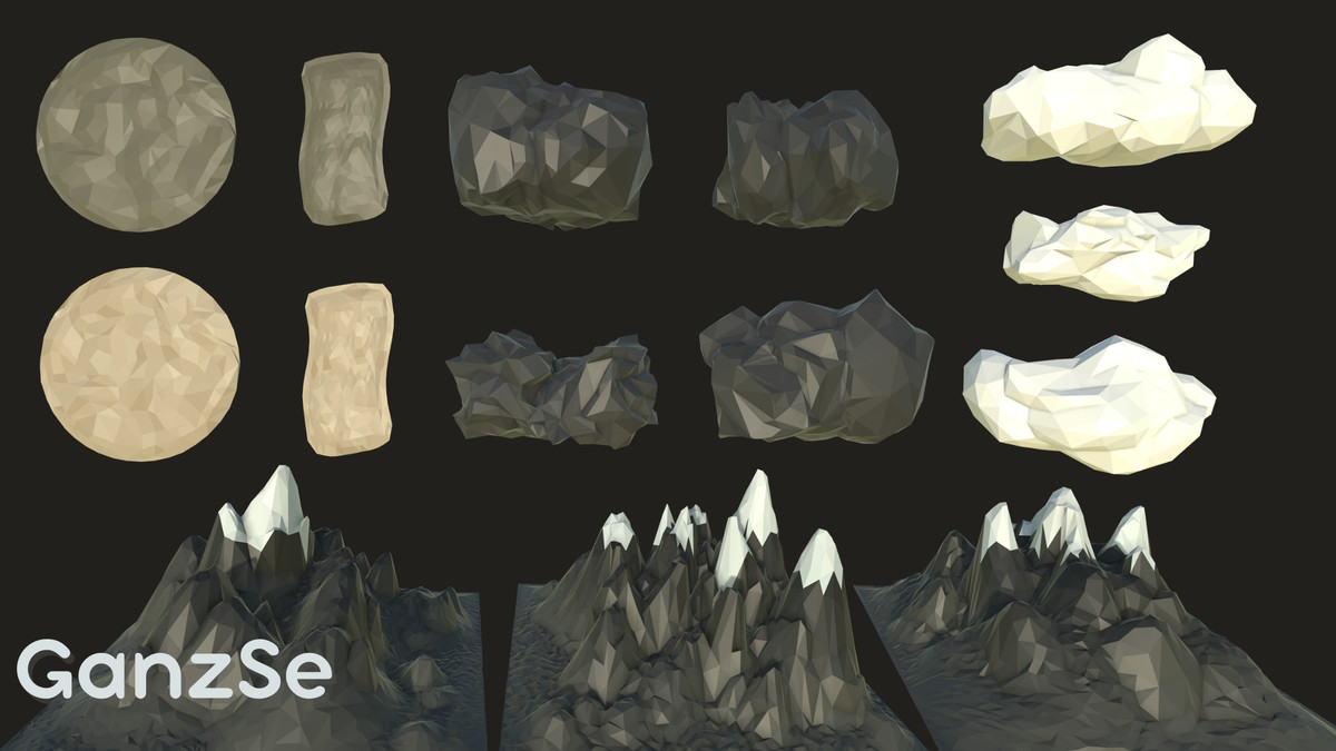 GanzSe Ruin Frontier Outpost - Modular Low Poly Environment