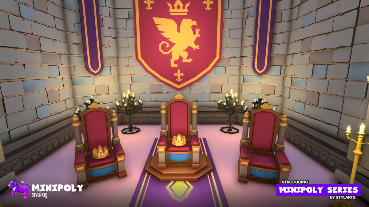 Minipoly Series - Fantasy Kingdom Interior ( Stylized Lowpoly Environment )