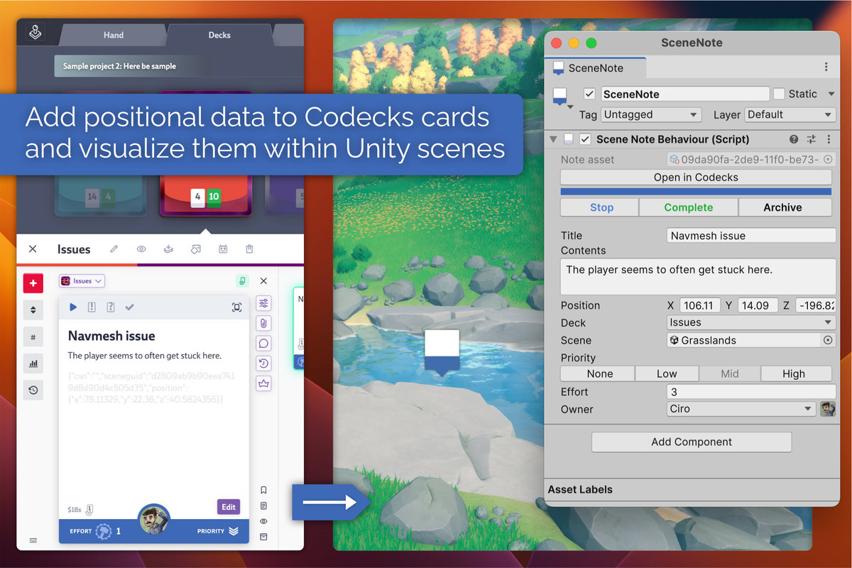 Scene Notes for Codecks - Tasks, Issues, Annotations