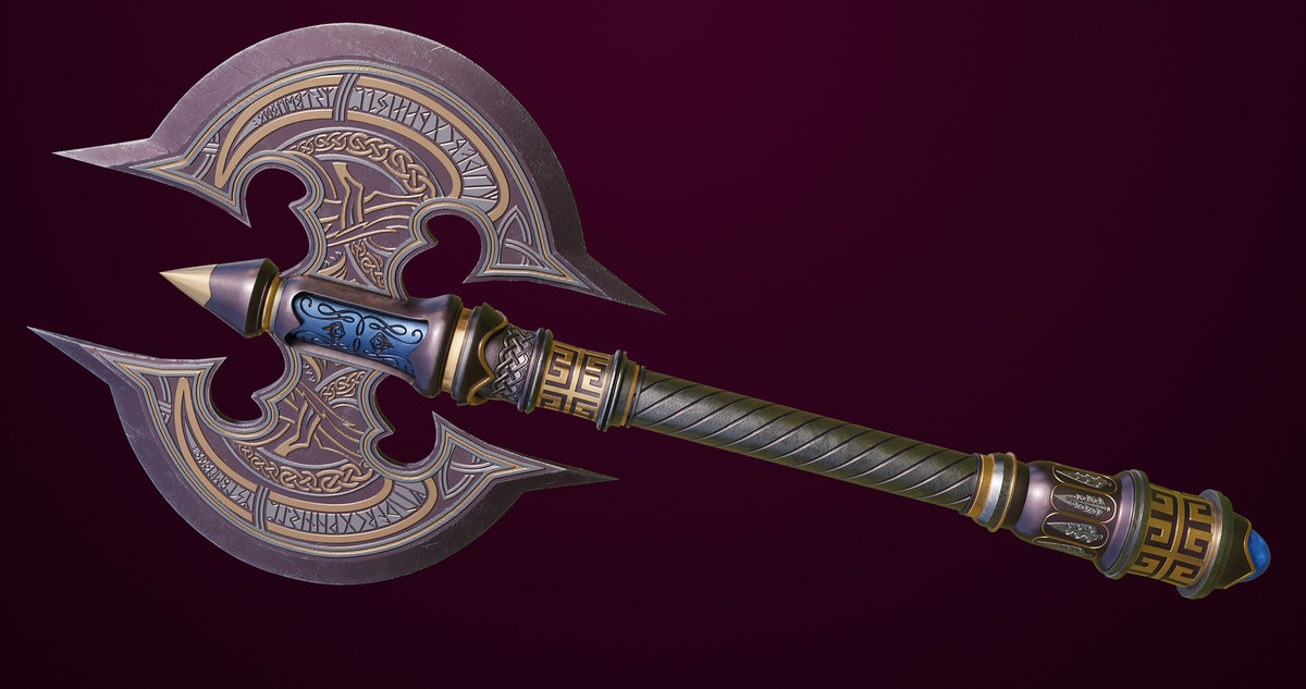 6 Battle Axes Collection 02 URP HDRP Textures