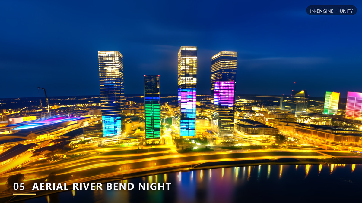 City Lights at Night - 8K True HDR Skyboxes (URP, HDRP)