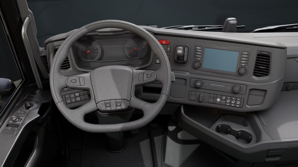 Heavy Truck Chassis 06 Interior Blue and Green URP HDRP Textures