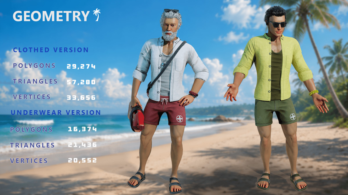 Coastal Lifeguard Man – Summer Beach Character