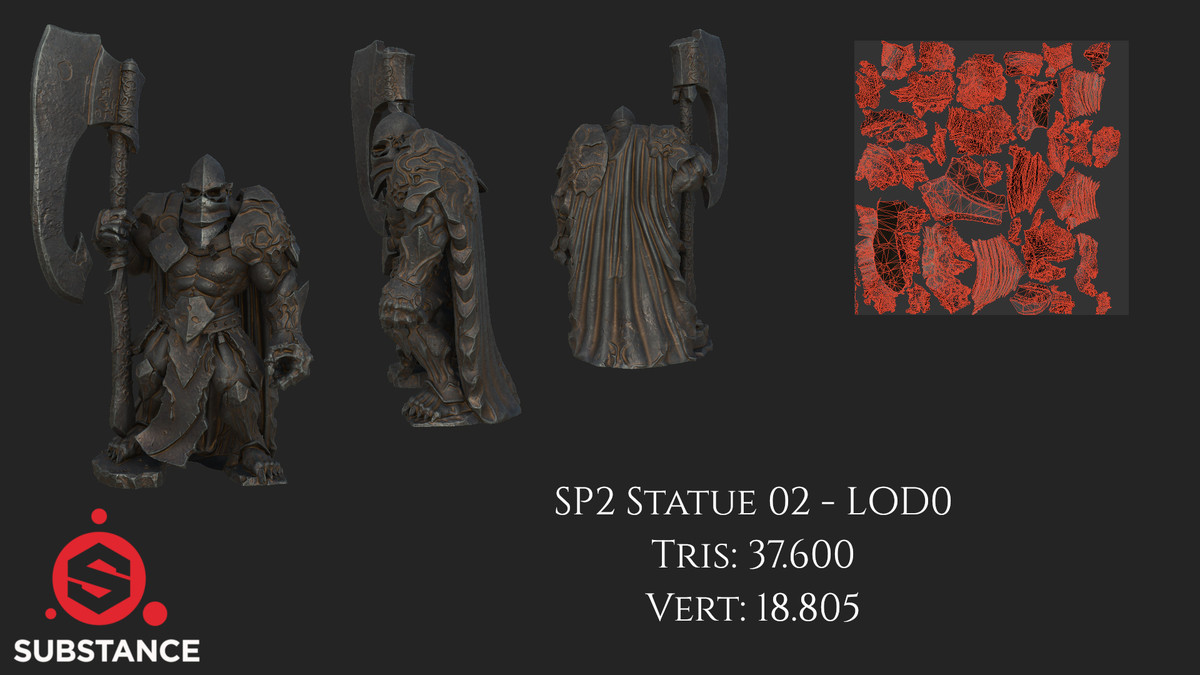 5 Dark Fantasy Statues (Pack 2)