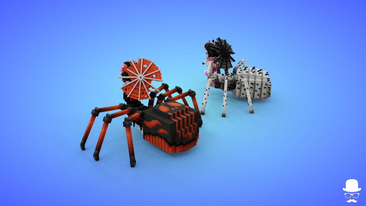 Voxel Spider Creatures Pack