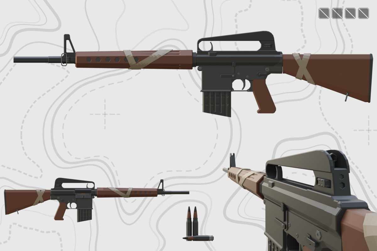 Low Poly Weapon Bundle Pack Fin