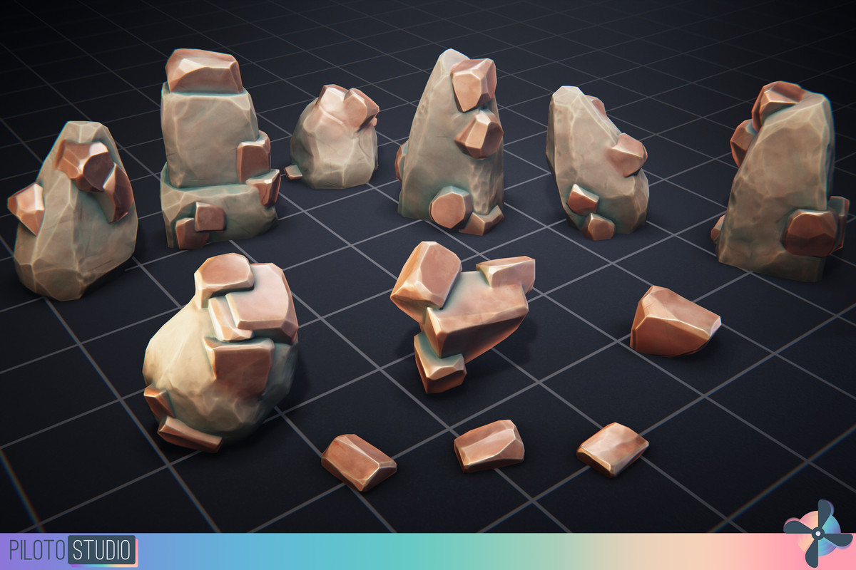 Stylized Crystals and Gems Megapack