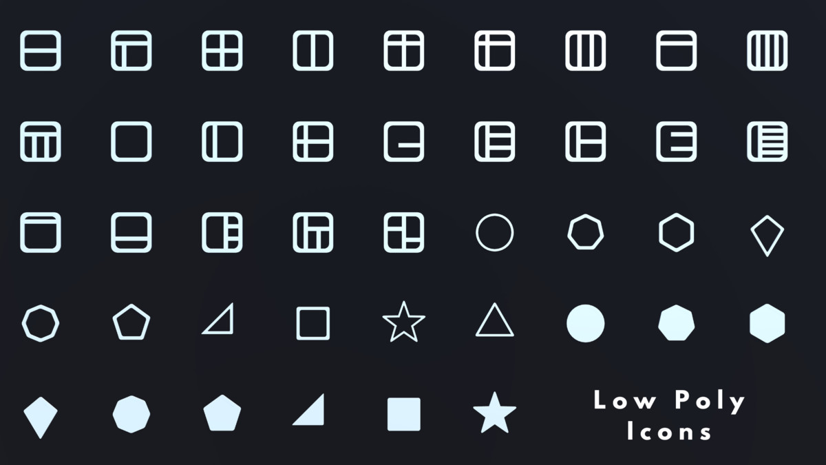 Low Poly 3D Icons - Pack